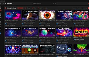 Subscriptions feed - Dark