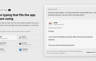 OpenTypeless adapts the same spoken intent to the writing style of the active app.