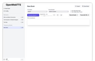 OpenWebTTS screenshot 1