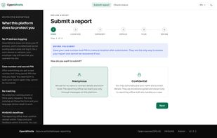 OpenWhistle screenshot 1