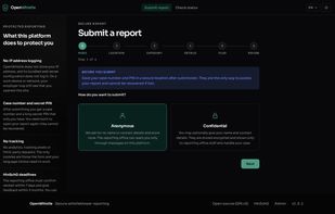 OpenWhistle screenshot 1