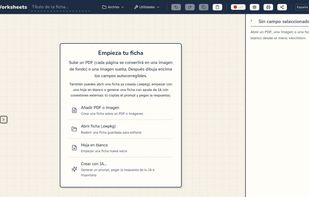 Start screen showing the ways to create a worksheet