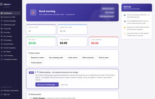 Main business dashboard