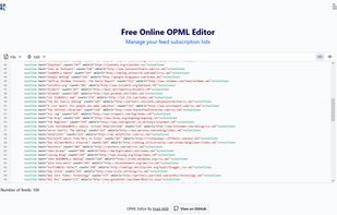 OPML Editor screenshot 1
