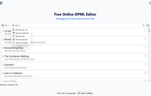 OPML Editor screenshot 1