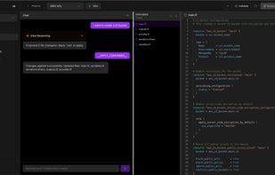 Describe infrastructure in plain English, get production-ready Terraform instantly. Monaco editor with AI chat, GitHub sync, and one-click deployment.