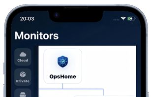 Uptime monitoring view for websites, services and network assets.