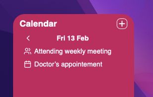 Specific date's events view in Calendar