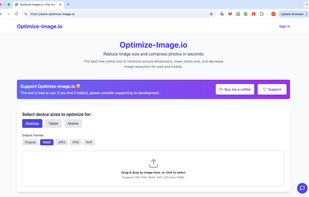 Optimize-image.io Homepage