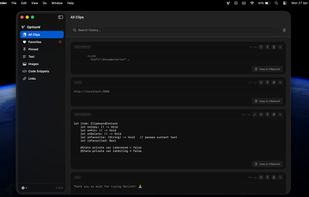 App Full Window View - Dark Mode