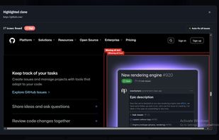 OptiQra's Issue Highlighting Tested On Github's Website