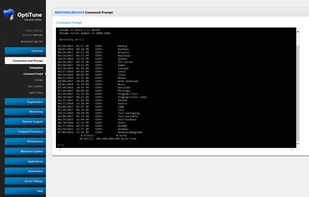 Using the web browser based Remote Command Prompt