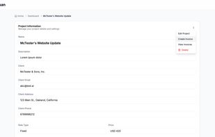 Sample Project page
