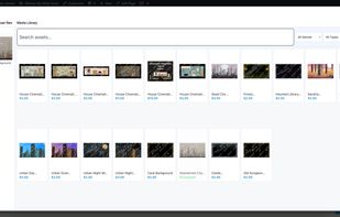Built in marketplace allowing builders to purchase and insert directly into game assets.