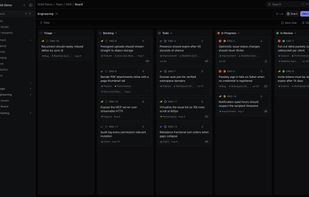 Orbit issue board in dark mode