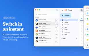 Switch accounts instantly with Cmd-1 to 9, no reloads