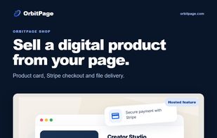 Sell digital products directly from your OrbitPage with integrated payments.