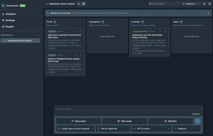 Kanban board for organising and following Codex tasks.