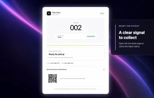 Ready for pickup. A clear signal to collect. Open the live ticket page to check the latest status.