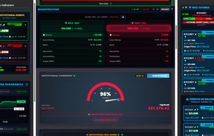Algorithmic Price Projection: The Institutional Compass mathematically targets the exact liquidity wall the price will collide with, dynamically color-coded by live trend momentum.