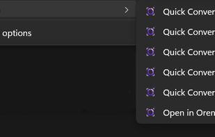 Windows right-click menu