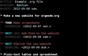 Org mode screenshot 1