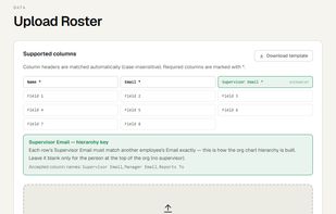Easily upload your Excel or PowerPoint roster