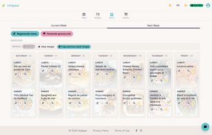 Plan your meal in one click