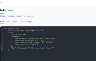 Serverless functions, get a live URL in seconds.