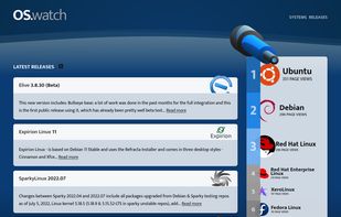 Main webpage in dark mode