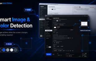 Osenpa Auto Clicker smart image and color detection for triggering actions when screen conditions change.