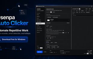 Osenpa Auto Clicker automation tool for repetitive Windows tasks with macros, detection, and hotkeys.