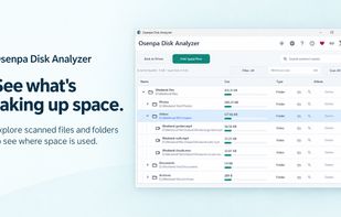 Product visual: explore scanned files and folders in a size-based tree to review storage use.