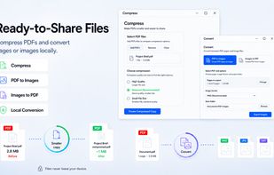Compress PDFs and convert pages or images locally with Osenpa PDF Tools. Create smaller ready-to-share copies, export PDF pages as PNG or JPG, and build PDFs from images without cloud uploads.