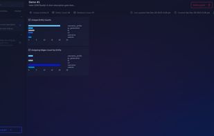 Simple graph overview page displaying stats