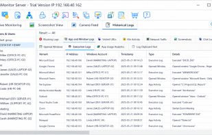 OsMonitor Employee Activity Historical Logs and Application Auditing