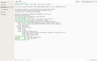An SSH terminal tab on a Linux VM with no public IP.