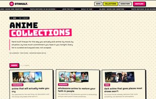 The collections hub: 40 lineups grouped by mood, situation and commitment level.