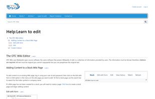 OTC Wiki screenshot 2