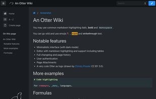 Otter Wiki screenshot 1