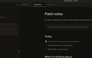 A folder of Markdown notes open in Otterly