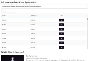 Example of a vendor search