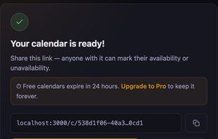 Share the calendar link