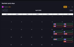 Add your availability to the calendar