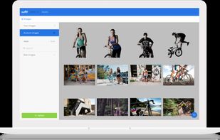 Outfit's media library keeps all your approved imagery and logos in one place.