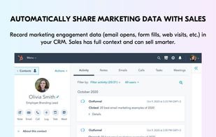 Automatically share marketing data with sales.