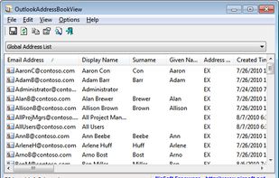 OutlookAddressBookView screenshot 1