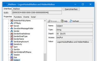 OutlookSpy screenshot 1