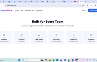 Highlights the teams and roles that use Outreach Box for outreach, lead generation, and communication workflows.