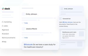 Outscale.ai Slack interface widget